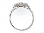 Art Deco sapphire and diamond rectangular cluster ring in platinum