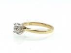 1.07ct round Old European cut diamond solitaire in yellow gold