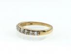 18kt yellow gold diamond claw set half eternity ring