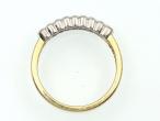 Vintage 18kt yellow gold diamond half eternity ring