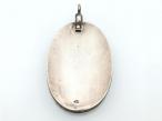 Victorian oval silver dance card with reusable inner cards