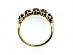 Victorian five stone amethyst ring in 18kt yellow gold
