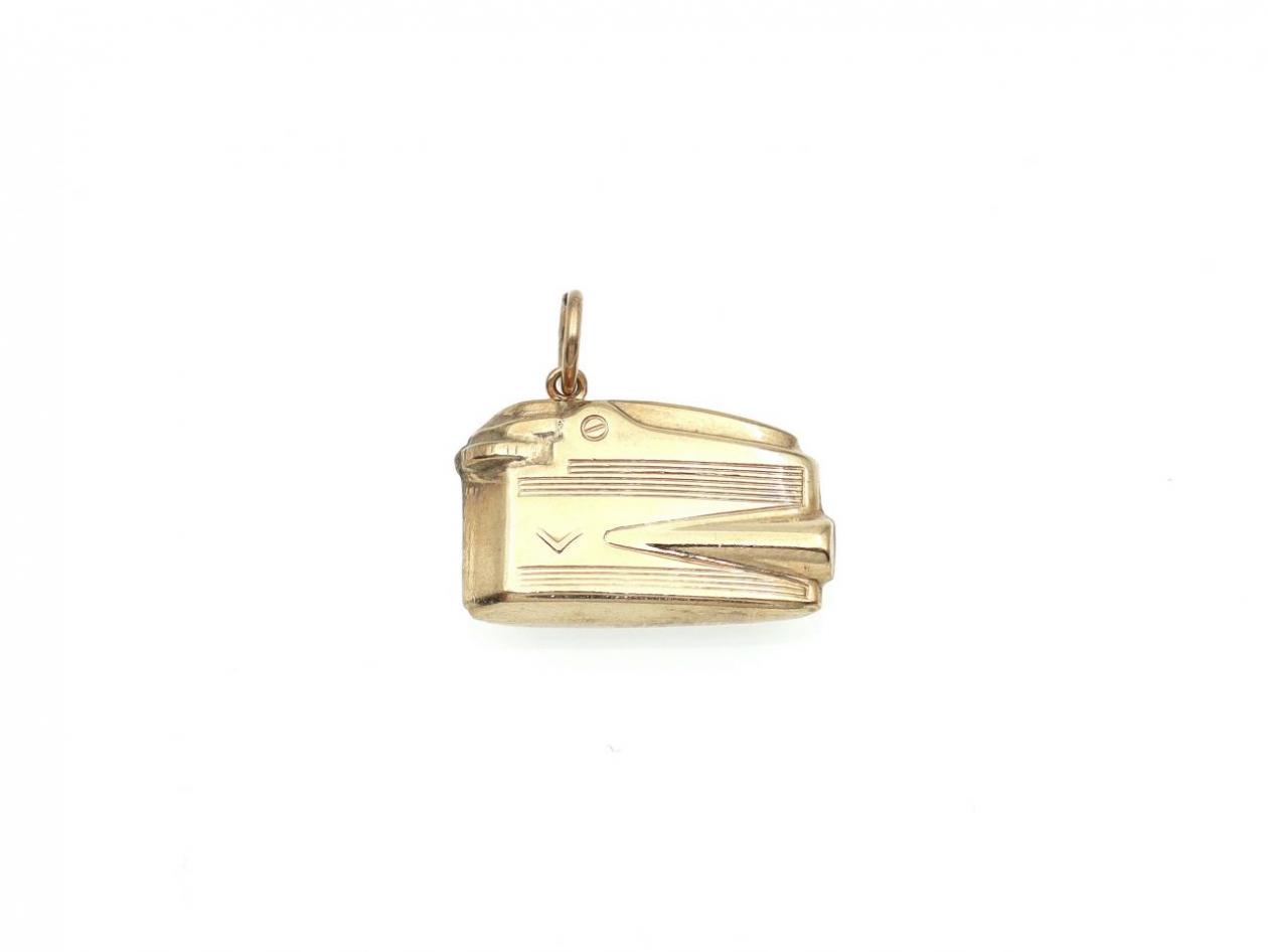 1968 9kt Yellow Gold Ronson Varaflame Lighter Charm Pendant