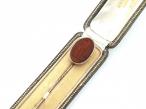 Antique oval carnelian Britannia intaglio stick pin in gold