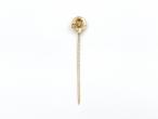 Antique fox and belt buckle stick pin in yellow gold