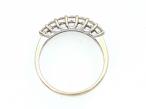 Vintage 18kt white gold diamond seven stone ring