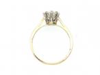 Vintage 1.12cts round Old European cut diamond solitaire in yellow gold