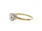 Vintage 1.12cts round Old European cut diamond solitaire in yellow gold
