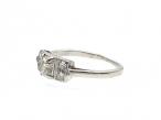 Art Deco diamond solitaire engagement ring in platinum