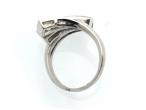 Art Deco sapphire and diamond twist ring in platinum