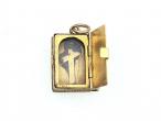 Antique Holy Bible locket charm in yellow gold
