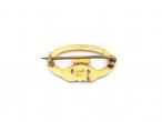 Irish Thomas Dillons Claddagh pin in 18kt yellow gold