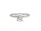 1.01cts emerald cut diamond solitaire engagement ring