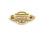 Etruscan revival 15kt yellow gold and diamond brooch