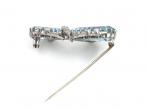 1950s Aquamarine & Diamond Bow Brooch