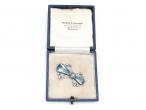 1950s Aquamarine & Diamond Bow Brooch