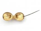 Antique Irish fibula pin in 18kt Wicklow gold by West & Son