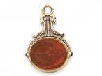 Georgian yellow gold and carnelian double sided seal fob