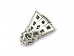 Art Deco carved jadeite, diamond and sapphire clip