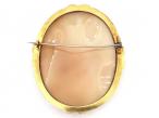 Antique shell cameo depicting Greek Goddess Hera in gold