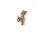 Irish 9kt yellow gold Leprechaun with a pot of gold charm