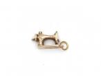 Vintage sewing machine charm in 9kt yellow gold