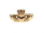 Vintage 9kt yellow gold Claddagh ring