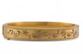 Victorian 15kt yellow and green gold hinged ivy bangle with rope twist border – Matthew Weldon