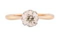 18kt Yellow Gold Old European Cut Diamond Solitaire Ring