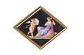 18ct Gold Cupid and Venus Enamel Brooch
