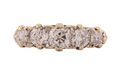 18kt Yellow Gold Five Stone Old European Cut Diamond Ring
