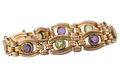 Gold suffragette gemstone bracelet