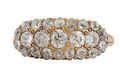 LATE VICTORIAN DIAMOND THREE-ROW RING, CIRCA 1880