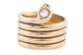 LATE VICTORIAN ROSE-CUT DIAMOND FIVE-COIL SNAKE RING, CIRCA 1890
