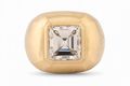 Asscher Cut Diamond Ring in 18k Yellow Gold