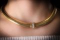 Retro Tubogas necklet set with Emerald cut diamondsRetro Tubogas necklet set with Emerald cut diamonds