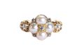 18ct Gold Pearl and Diamond Cluster Ring