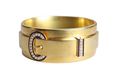 18ct Gold Pearl and Enamel Buckle Bangle