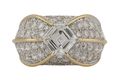 18kt Yellow and White Gold Diamond Bombé Ring18kt Yellow and White Gold Diamond Bombé Ring