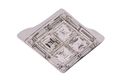 Art Deco lozenge shape Asscher cut diamond and white gold cocktail ring