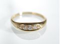 Edwardian diamond five stone ring in 18kt yellow gold