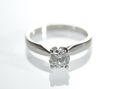 0.70ct round brilliant cut diamond solitaire in 18kt white gold