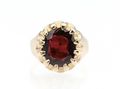 1970s 9kt Yellow Gold & Almandine Garnet Ring