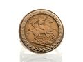 Vintage 9kt yellow gold half Sovereign ring with 1903 half Sovereign
