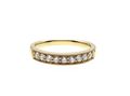 Diamond grain set half eternity ring in 18kt yellow gold