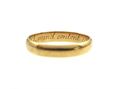 18th century posy ring 'A mind content cannot repent' in gold