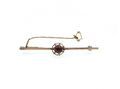 Antique Amethyst Bar Brooch in 9kt Rose Gold