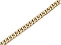 Vintage yellow gold close filed curb link bracelet