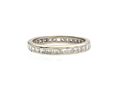 Vintage 18kt white gold carre cut diamond full eternity ring
