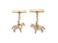 Vintage 9kt yellow gold rider cufflinks